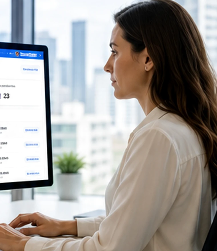 Profesional del área legal trabajando con SmartLEX